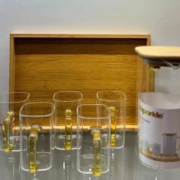 Glass Jug Set with 6 cup,Tray Jug Glass Tray Set-image-58