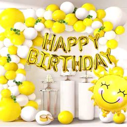 Sun Theme Birthday Decoration Combo Of 65 Pcs-image-1