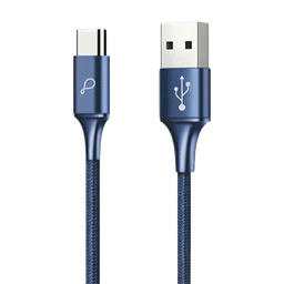Pebble Type A to Type C 3.3 Feet (1M) Cable (Sync and Charge, Blue)-3