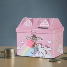 Hut Shaped Unicorn Coin Box for Kids Money Bank,Piggy Bank for Kids Coin Bank-23
