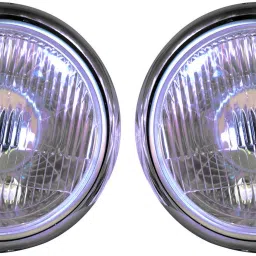 Pair of 7 Inch Round Headlamp with Parking and Flat base For Universal Vehicles Car Dash Indicator Lamp-image-23