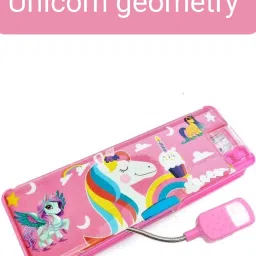 Unicorn 3d Light & Dual Sharpner Geometry box for kids Geometry Box-image-62