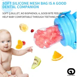 kidbee Baby Fruit Feeder Nibler With Spoon Feeding Bottle COMBO Feeder image 5