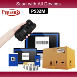 PEGASUS Mobile Bluetooth Barcode Scanner Clip PP32M Omni-Directional Barcode Scanner image 3