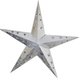 Paper Star Hanging Lantern_White_AZ33pack of 1 Silver Paper Hanging Lantern-image-82