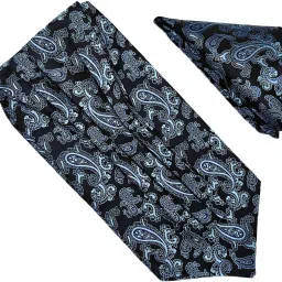 VOICI Mens Ascot Necktie and Pocket Square Cravat-picture-12