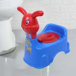 Plastic Baby Potty Toilet Training Seat|Rabbit Design|Red & Blue Potty Seat-image-58
