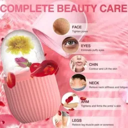 m call combo of Honey Ice tray and Face Ice roller for remove pimples Green Silicone Ice Cube Tray image 5