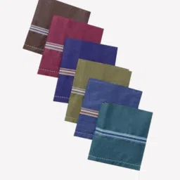 SUPERCOT Cotton Handkerchief for men | Soft Rumal |Multicolor Hanky for Men |40cmX40cm ["Multicolor (Dark)"] Handkerchief-image-15