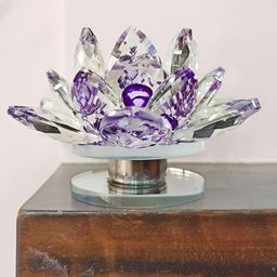 Shubhanjali Purple Crystal Lotus Showpiece-image-21