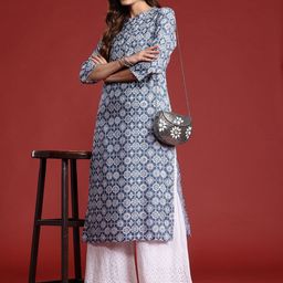 anouk Women Printed Viscose Rayon Straight Kurta-picture-49