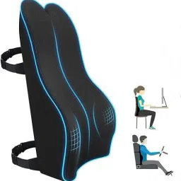 NEW_Large Backrest for Chair & Car Seat, Orthopedic Memory Foam Lumbar-New585 Back / Lumbar Support-image-24