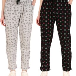 Pack of 2 Women Printed Multicolor Track Pants-image-30