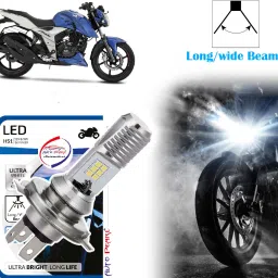 2-Side 12Led Chips Motorcycle Bulb 7500K-12V-9W wide Beam Ultra Bright White E36 Headlight Motorbike LED for TVS (12 V, 9 W)-image-66