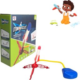 Stomp Jump Rocket Foam Launcher High Altitude Outdoor Fun Toy for Kids-2