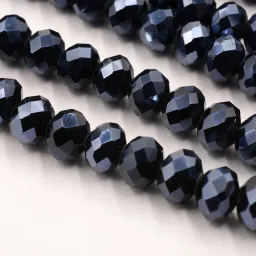 Black Glass Crystal Beads 8mm Roundel 120 pcs for Jewellery Making/Craftwork-image-32