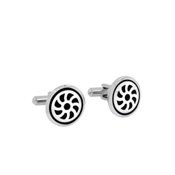 ZIVOM Silver-Plated Textured Formal Shirt Cufflink-picture-46