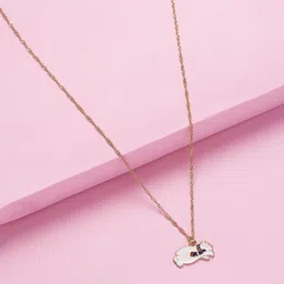 Arendelle Girls White & Black Jumping Cat Pendant with "Animals Party" Gift Card-image-24