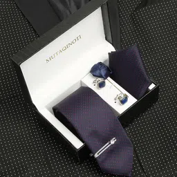 MUTAQINOTI Men Dotted Silk Necktie Accessory Gift Set-image-25