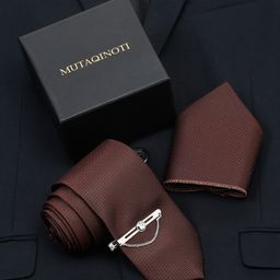 MUTAQINOTI Men Silk Necktie Accessory Gift Set-image-95