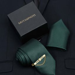 MUTAQINOTI Men Silk Necktie Accessory Gift Set-image-75