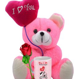 ME & YOU Red & White 3 Pieces Printed Gift Set-image-87