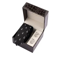 The Tie Hub Men Conversational Printed Necktie With Cufflink Accessory Gift Set-image-85