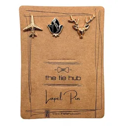 The Tie Hub Men Set Of 3 Lapel Pink Brooch-54