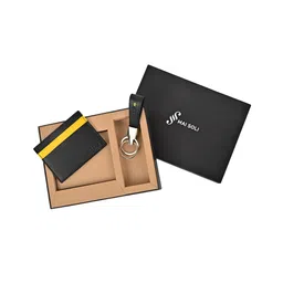 MAI SOLI Men Neo Genuine Leather RFID Protected Card Holder & Key Ring Accessory Gift Set-image-99