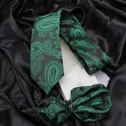 KOVOVE Men Green Woven Design Accessory Gift Set-56