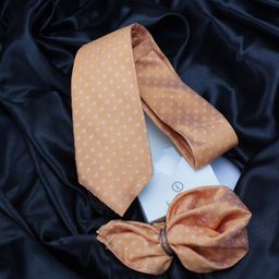 KOVOVE Men Orange Self Design Accessory Gift Set-image-13