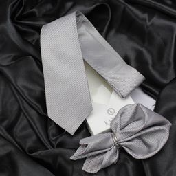 KOVOVE Men Grey Woven-Design Accessory Gift Set-image-55