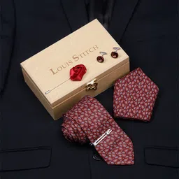 LOUIS STITCH Men Italian Silk Formal Necktie Tie Accessory Gift Set-picture-20