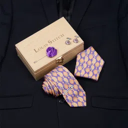 LOUIS STITCH Men Italian Silk Formal Necktie Tie Accessory Gift Set-picture-28