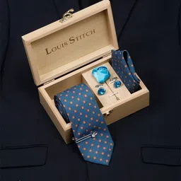 LOUIS STITCH Men Italian Silk Formal Necktie Tie Accessory Gift Set-picture-34