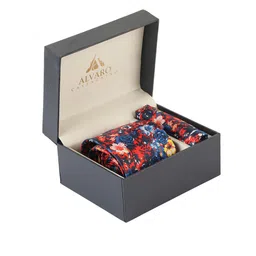 Alvaro Castagnino Men Blue & Red Printed Accessory Gift Set-picture-6