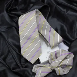 KOVOVE Men Grey The Delightful Striped Accessory Gift Set-image-41