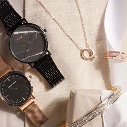 JOKER & WITCH Black Margo Watch & Jewellery Gift Set-image-28