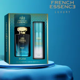 FRENCH ESSENCE Men Set of Bleu Luxury Eau De Parfum - 60ml & Parfum Body Spray - 120ml-94