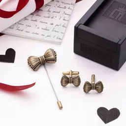 COSA NOSTRAA Men Tiepin & Cufflinks Gift Set-image-70