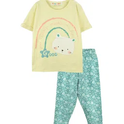 TIDY SLEEP Girls Printed Pure Cotton Clothing Set-67
