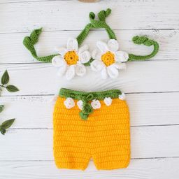 Woonie Infants Baby Girl Crochet Photoshoot Costume-image-54