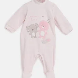 Chicco Infant Girls Printed Sleepsuit with Bib & Cap-17