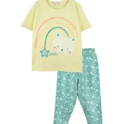 TIDY SLEEP Girls Printed Pure Cotton Clothing Set-66