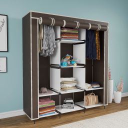 Almirah Foldable closet for Clothes 8 Shelves (88130) PP Collapsible Wardrobe-image-7