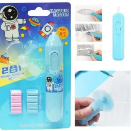 Cute Electric erasers for Artist & Kids with Fan and 12 Refills return gifts Cordless Electric Eraser-image-55