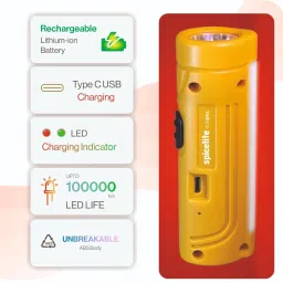 spicelite Dual Pro Dual Sided Rechargeable Torch Light - High Power Pocket Size Torch image 3