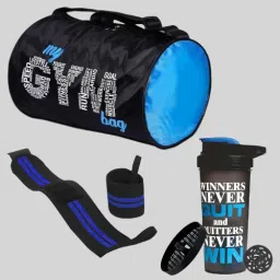 All-in-One Fitness Pack My Gym Bag, 700ml Protein Shaker, and Wrist Support Band Fitness Accessory Kit Kit-image-82