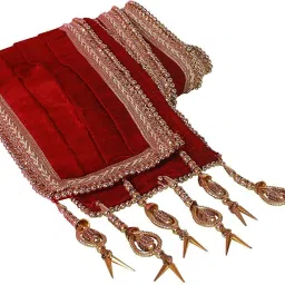 Velvet Embellished Red Men Dupatta-21