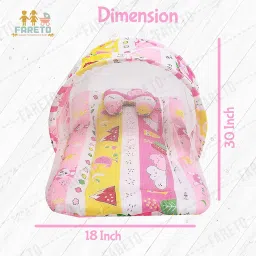 fareto Baby Mattress with Net Bed | Bedding Set with Pillow(0-6 Months) standard crib image 3